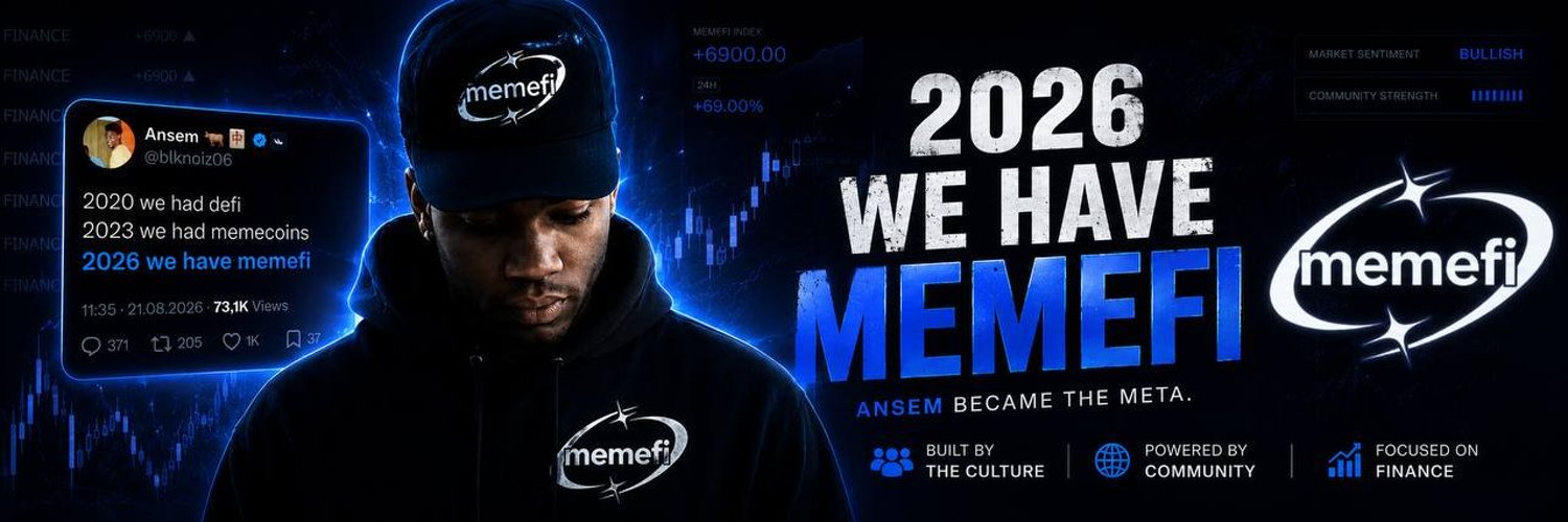 memefi banner — 2026 we have memefi, market terminal collage